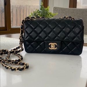 CHANEL Classic Lambskin Quilted Mini w/ Gold